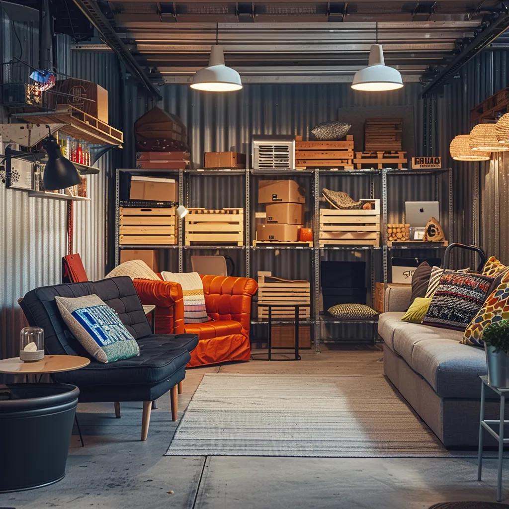 Cozy storage unit filled with furniture, representing affordable storage solutions in Boston