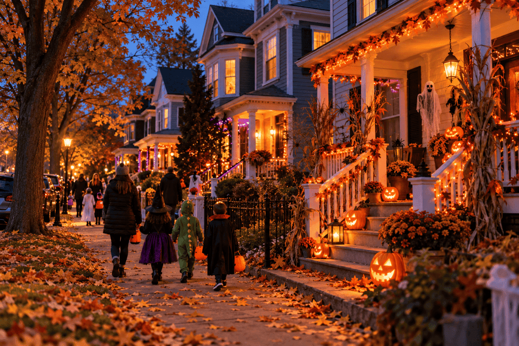halloween near boston neighborhood trick or treat
