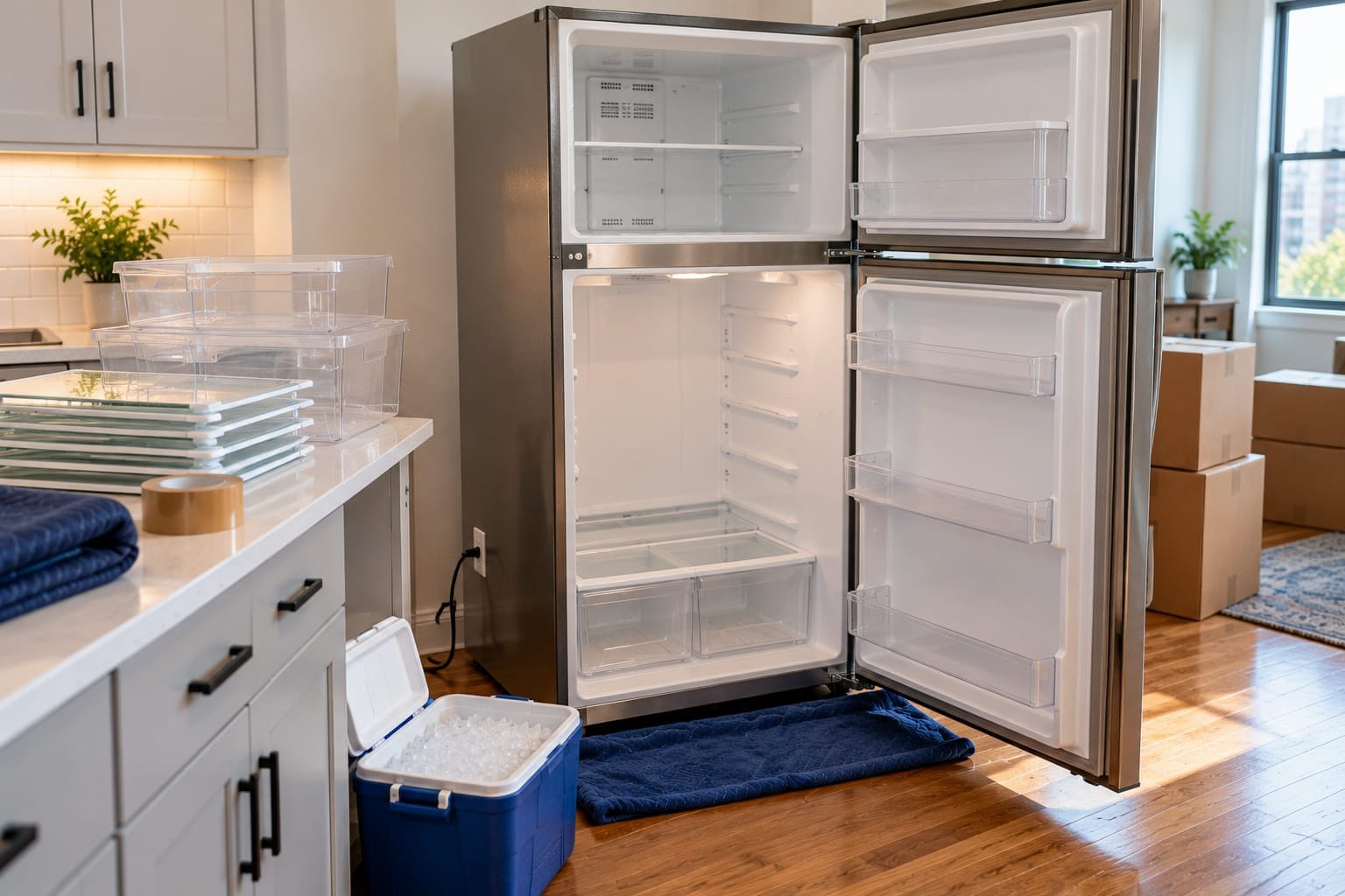 how to move a fridge prep
